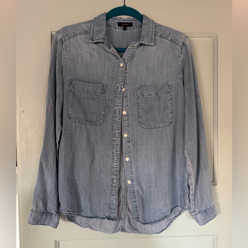 Quince Light Blue Denim Shirt